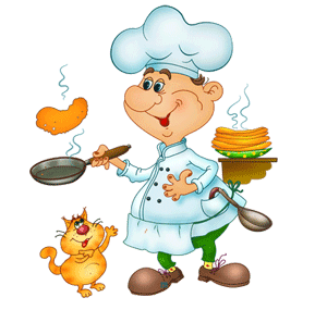 Gif animé Chandeleur crêpes cuisinier